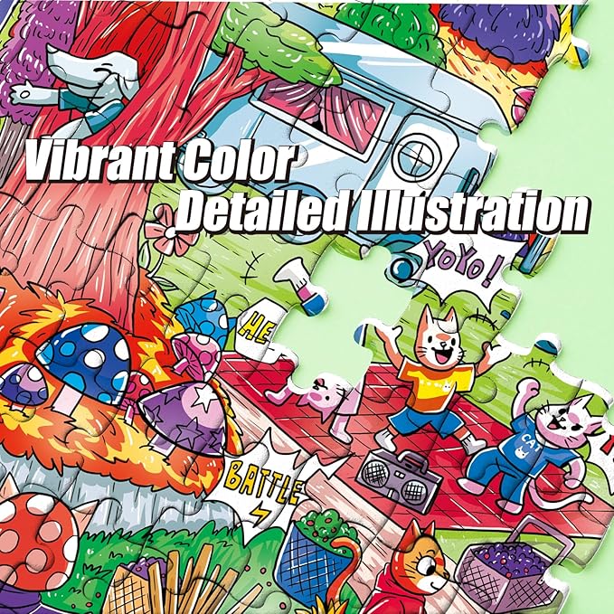 Antelope - 1000 Piece Puzzle for Adults, Cat Campsite Jigsaw Puzzles 1000 Pieces, High Resolution, Matte Finish, Smooth Edging, No Dust Creative Artistic Puzzle