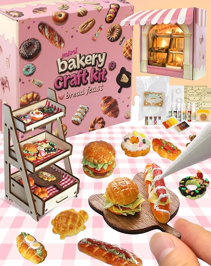 iLAND Air Dry Clay Crafts for Girls 8-12 Cute Arts and Crafts for Kids Fun Kid Activities on Lovely Modeling Clay Kit DIY Crafting for Teens Birthday Gifts for Girls 10-12 13 Christmas Gifts Creative