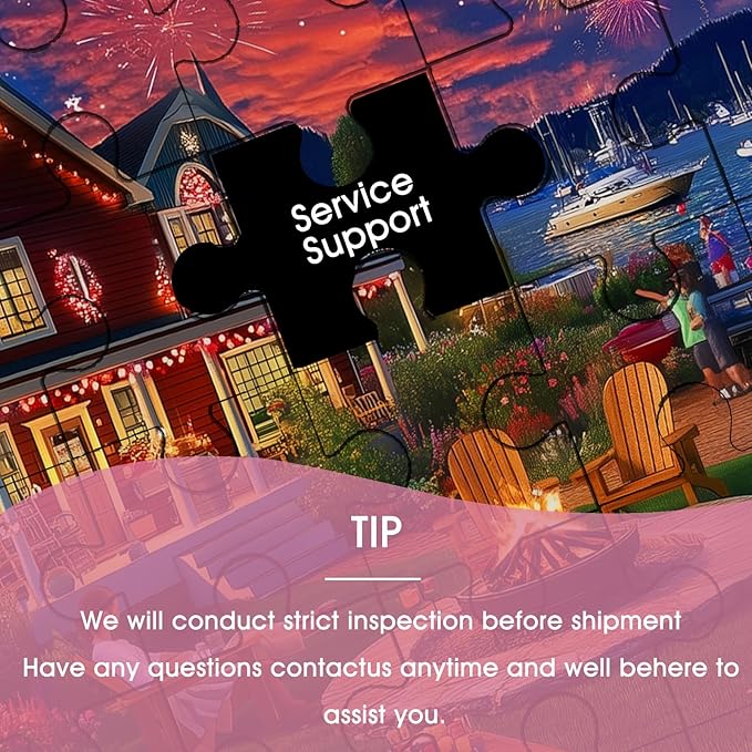 500 Piece Puzzles for Adults, Party Fireworks 500 Piece Jigsaw Puzzle, Recycled Cardboard Night View Puzzle, Fireworks Finale Puzzle for Adults, Great Gift for Family Friends, 20.5 x 15 in