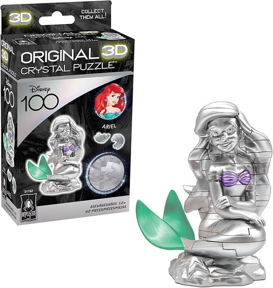 BePuzzled | Disney Platinum Ariel Original 3D Crystal Puzzle, Ages 12 and Up