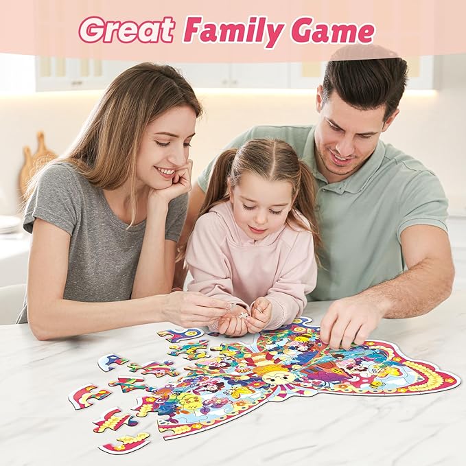 ELX 52 Piece Butterfly Jigsaw Puzzle for Kids 3+, Large Floor Puzzle for Preschool Learning with Storage Bag, Educational Toy Gift Birthday and Christmas for Boys Girls