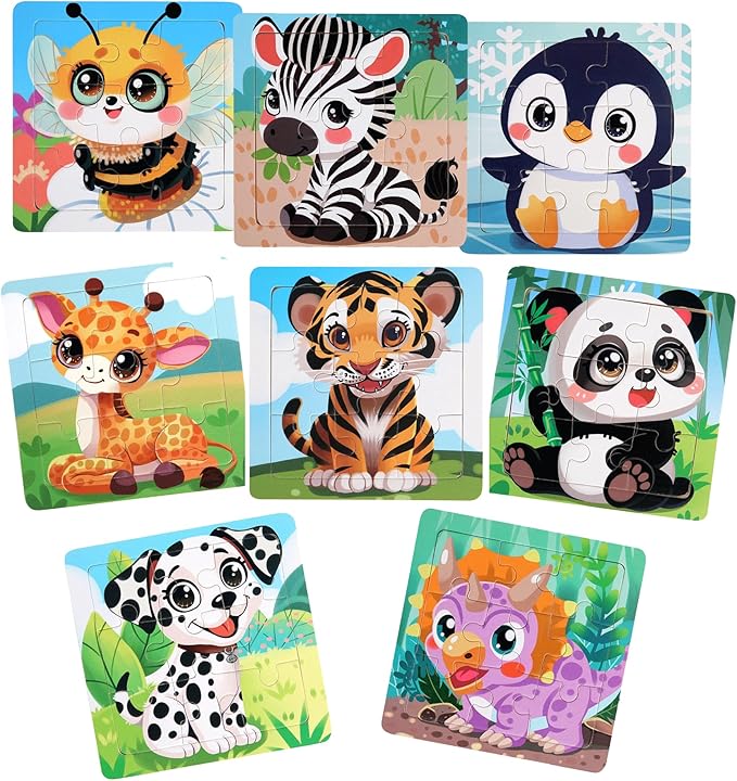 Wooden Puzzles for Toddlers 2-4, 9 Pieces Jigsaw Puzzles for Kids Ages 3-5, Toddler Toys for 2-4 Preschool Learning Activities, Learning & Educational Toys for Boys and Girl