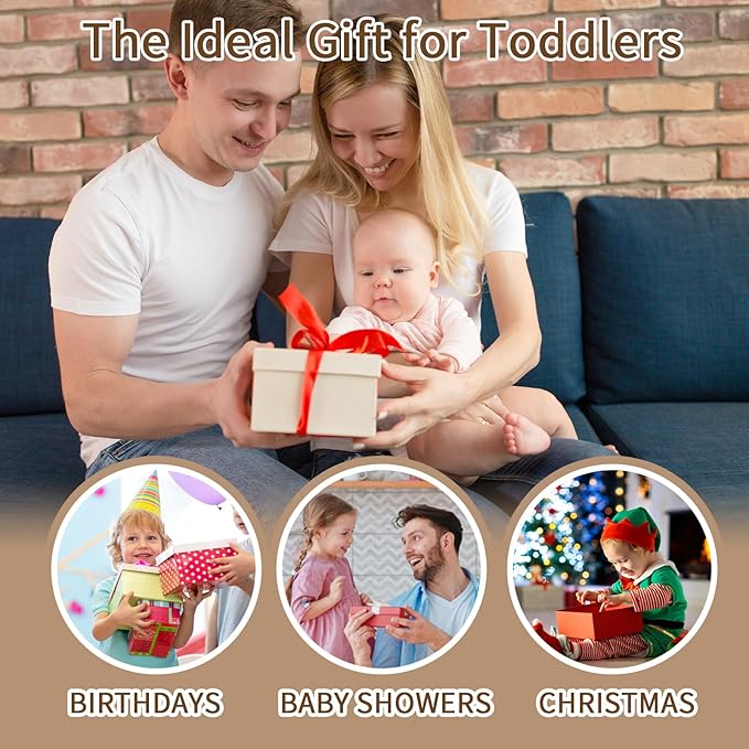 Montessori Toys for 1-3 Year Old, Wooden Color Sorting Learning Toys for Toddlers, Fine Motor Skills Toys for 2-3, Sensory Development Educational Matching Games, 18 Month Old Toy Baby Boys Girls