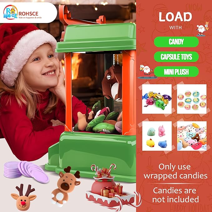 Claw Machine for Kids, Mini Vending Machines Arcade Claw Game Prizes Toy, Indoor Electronic Cool Fun Toys for Girls Birthday Gifts for 6 7 9 10 12 Years Old