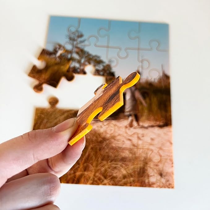 Custom Photo Puzzle from Picture | Upload Your Photo and Choose Color | 20 Piece Personalized Puzzle for Kids Toddlers Acrylic Puzzle Birthday Gifts for Toddler Boy Girl 5x6 Inches
