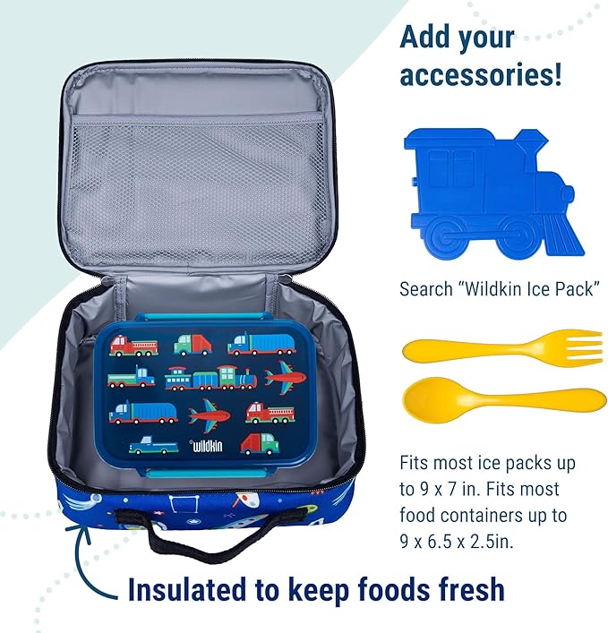 Wildkin Kids Insulated Lunch Box – Durable and Reusable for School & Travel - Out of this World