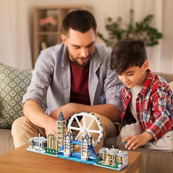 Architecture Series Mini Bricks for Adults and Teens, London Skyline Collection 3430 PCS,Micro Mini Blocks Set Model Kit,Landmark Model