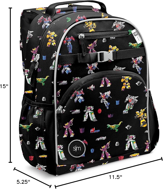 Simple Modern Medium Transformer Toddler Backpack for School Girls and Boys | Kindergarten Elementary Kids Backpack | Fletcher Collection | Kids - 15" tall | Block Nation