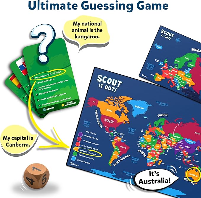 Skillmatics Board Game - Scout It Out, Guessing & Trivia Game for Families, Educational Toys, Card Games for Kids, Teens and Adults, Gifts for Boys and Girls Ages 7, 8, 9 and Up