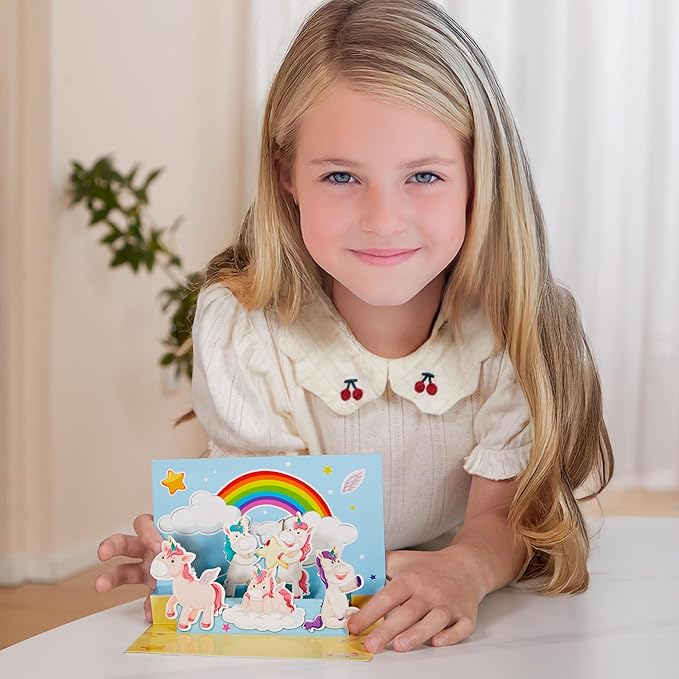 Unicorn Craft Kit for Girls - 12 Projects - Gifts for 5 Year Old Girl - Arts and Crafts for Kids 4-8 - Toys for Ages 5-7 - 4 5 6 7 8 Year Old Girl Birthday Gift - Unicorn Toys for Girls Age 4-6