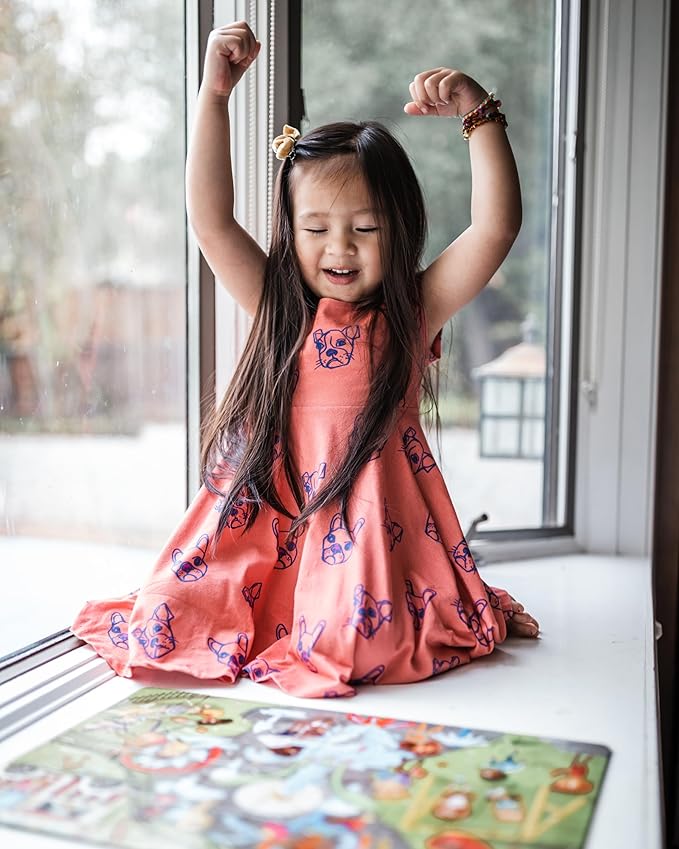 Upbounders® Double-Sided Jumbo Floor Puzzle for Kids | 24-Piece Jigsaw Puzzle with Large Pieces & Storage Box | Multicultural Puzzle for Toddlers & Children (Splash Park & Playground Theme)