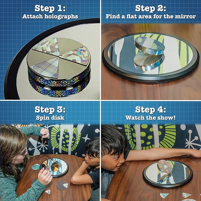 Toysmith Euler’s Disk – Create A Hypnotic Display of Light & Sound- Science Desk Decor for Home and Office – Physics Toys for Adults & Kids 8+