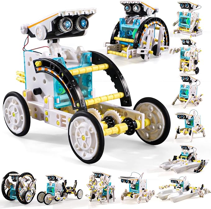 Lucky Doug Toys for Ages 8-13,12-in-1 STEM Solar Robot Kit Toys Gifts for Kids 8 9 10 11 12 13 Years Old, Educational Building Science Experiment Set Gifts for Kids Boys Girls