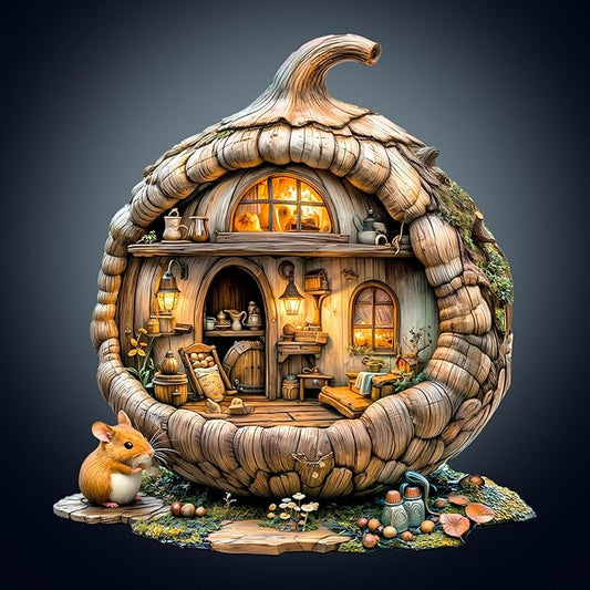 Wooden Puzzle for Adults-Wooden Puzzle Unique Shape Advanced Acorn Mouse Wooden Jigsaw Puzzle for Adult, Wood Puzzles,Challenge Wooden Jigsaw Puzzle(M-11.4 * 10.6in 160pcs)