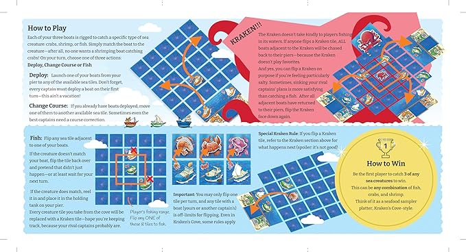 Kraken’s Cove – Memory & Strategy Game for Kids & Families | Quick Play Ocean Adventure Game | Ages 5+ | 1-3 Players | Under 15 Minutes
