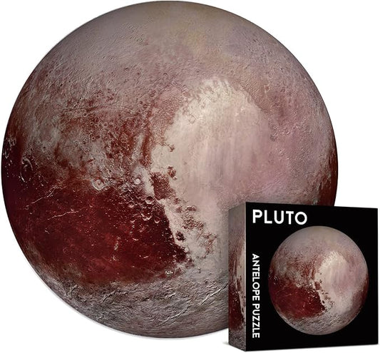 Antelope - 1000 Piece Jigsaw Puzzle for Adults, Pluto Space Puzzle, Planet Round Circle Puzzle, Solar System, High Resolution, Matte Finish, No Dust