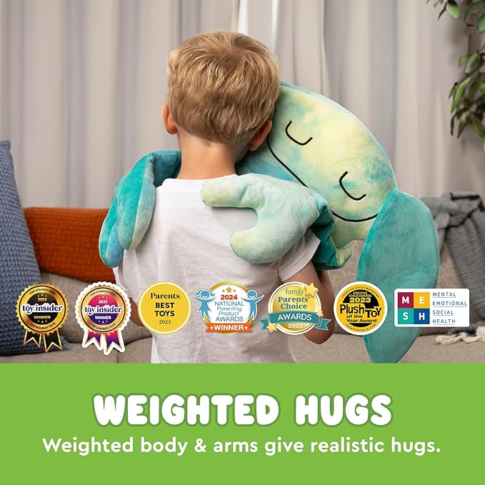 Weighted Plush Toy – Machine Washable Calming Stuffed Animal for Kids – Arms and Body are Weighted to Give a Realistic Hug – Soft Companion for Playtime, Naptime & Travel (Sprinx)