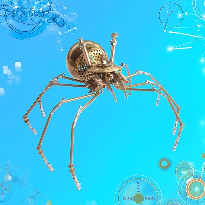 Mechanical Metal DIY 3D Insect Brass Puzzle (Golden Spiders)