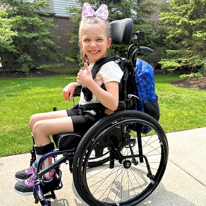 Fenrici Adaptive Backpack for Girls, Boys for All Abilities and Ages; Wheelchair Backpack with Adaptive Design; Perfect for Travel, School, and Everyday Adventure, Navy