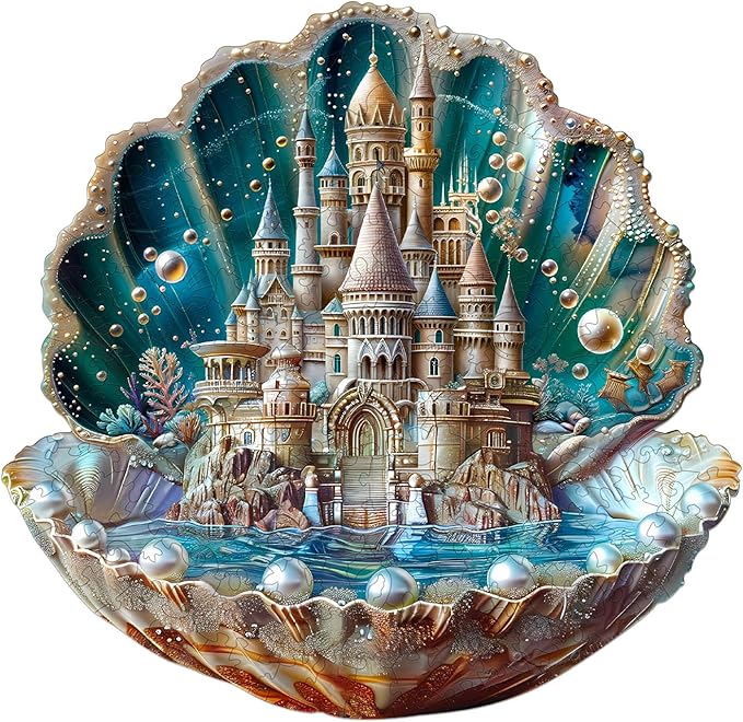 Wooden Puzzles for Adults - Pearlspire Citadel Wood Puzzles Adult - Unique Animal Shape Wooden Jigsaw Puzzles for Adults - Birthday Gifts for Puzzle Lovers, Family (13.4 * 13in)