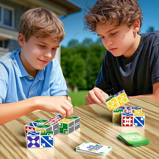 Matching Puzzle Game for Kids & Adults, Family Board Games Block for Boys & Girls Ages 4-8 8-12, 2+ Player Card Puzzles for Children 3+ Year Olds