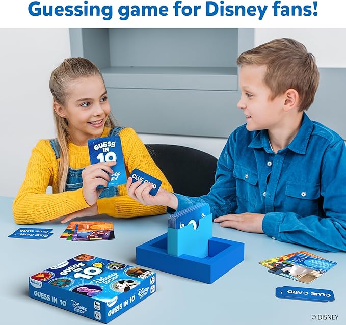 Skillmatics Guess in 10 Disney, Card Game for Girls, Boys, Kids, Teens, Adults, Who Love Cinderella, Mickey Mouse, Moana, Travel Toy, Gifts for Ages 6, 7, 8, 9 and Up
