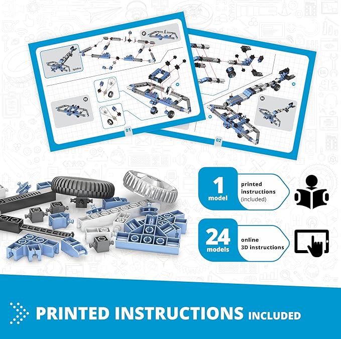 Engino Inventor STEM Toys, 25 Multimodel Set, Building Kit for Kids 6+, Engineering STEM Toys, Science Project for Young Inventors, Gift for Boys & Girls