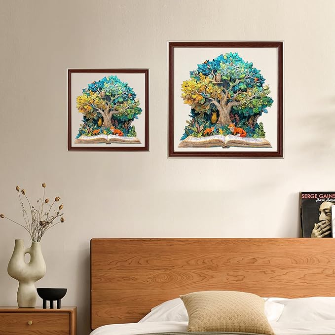 Wooden Puzzles for Adults 500 Pieces, Tree of Life Wooden Jigsaw Puzzles, Unique Shaped Puzzle Gift for Adults and Kids on Birthday, Challenging Family Puzzle Games(16.5“*16.6")