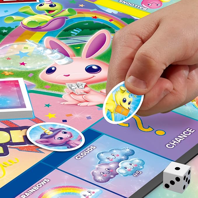Monopoly Junior: Unicorn Edition Board Game | Magical-Themed Indoor Family Game | 2 to 4 Players | Preschool Games | Kids Gifts | Ages 5 and Up (Amazon Exclusive)
