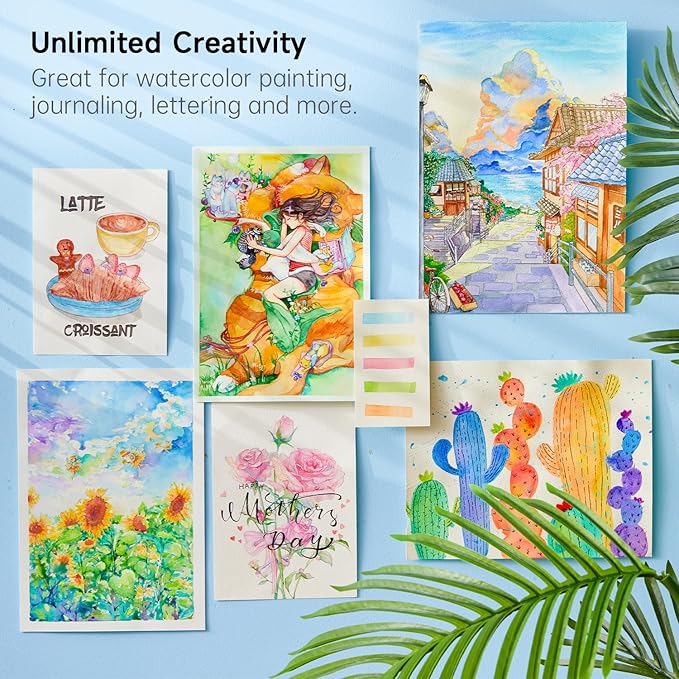 Shuttle Art 48 Pack Watercolor Paint Set, 36 Colors Watercolor Paint in Tubes (12ml Each) with 10 Brushes, 1 Watercolor Pad, 1 Palette, Premium Watercolor Kit for Artist, Beginners, Kids