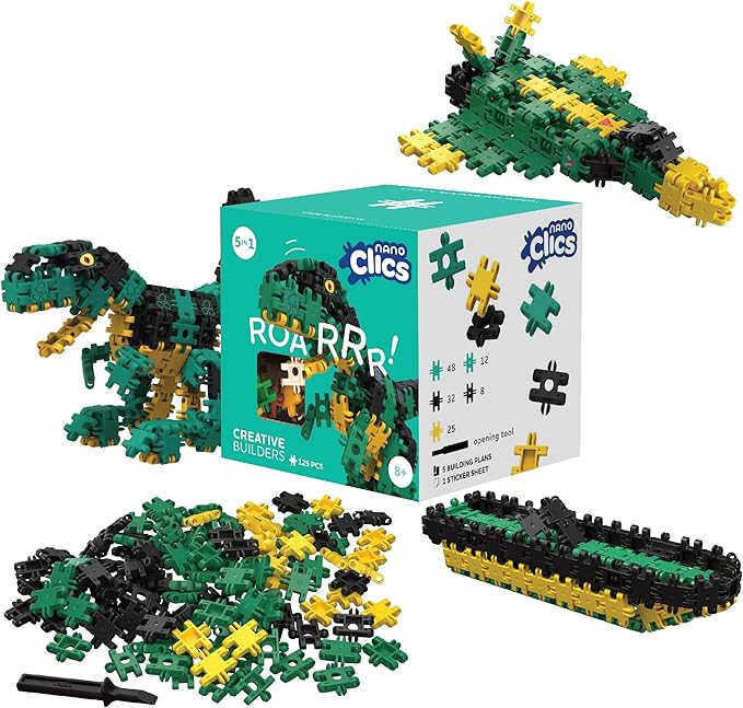 Nano Clics Creative Builders 125, Construction Toys for Children Ages 8 and up, Creative Educational Toys in a 125 Piece Set, Building Blocks for Girls and Boys, Durable Toys