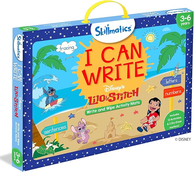 Skillmatics I Can Write Disney's Lilo & Stitch - Reusable Preschool Learning Activities, Educational Toy and Game, Back to School Supplies, Gifts for Students, Kids, Toddlers Ages 3, 4, 5, 6