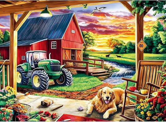 500 Piece Puzzle for Adult,Fun Country Life Puzzles for Kids Adults Seniors,Farm Cute Animal Jigsaw Puzzle for Kids Ages 8-10 10-12,Challenging Family Game Gift for Friends Men Women Seniors,20.5*15In