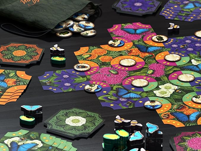 Pollen - Bard Game - Tile Laying Game - 2-4 Players - 40 Minute Play Time (Pollen Base Game)