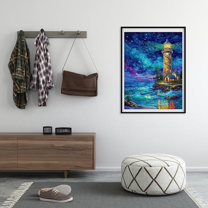 Wooden Puzzles for Adults 200 Piece, Hard Impossible Puzzles for Adults, Unique Shaped Landscape Painting Challenge Puzzle, Exquisite Packaging, Best Toys Gifts for Family Friends