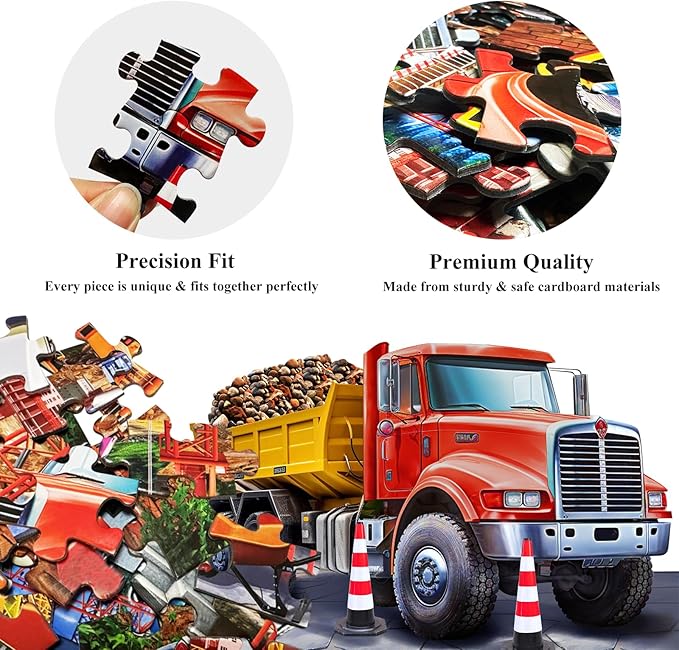 Puzzles for Kids Ages 4-8 6-8 8-10, Construction Site 100 Piece Puzzles for Kids, Educational Kids Puzzles Toys for Boys Girls Age 4, 5, 6, 7, 8-10 Years Old