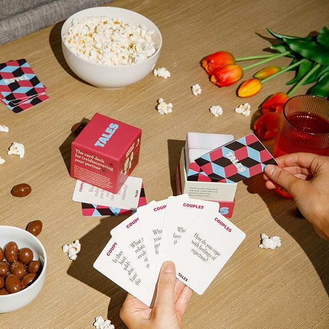 TALES 150 Conversation Starter Cards, Couples Edition, Perfect for Couples Games for Adults, Date Night Ideas, Gifts, Anniversaries, and Quality Time Together, Prompts for Deeper Connection