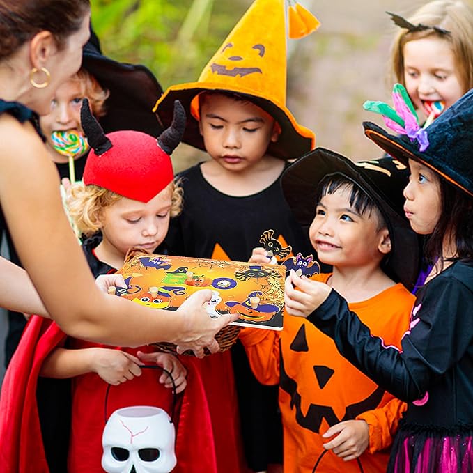 2Pcs Halloween Wooden Peg Puzzles, Halloween Toys for Toddlers Educational Puzzle Kids Hallow EEN Party Favors Basket Stuffers Fillers Favors Hallow EEN Treats Non Candy Goodies for Boys Girls
