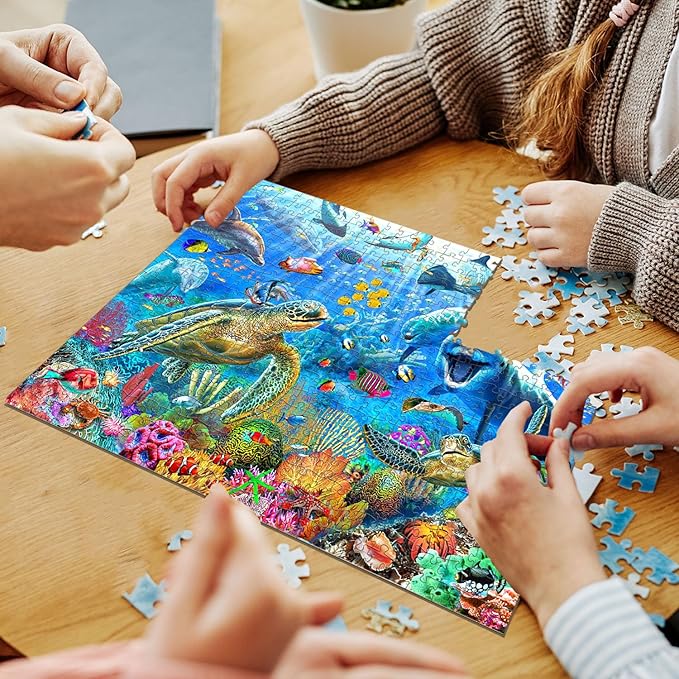 Jigsaw Puzzles for Adults 500 Piece - Jigsaw Puzzles for Adults and Kids 500 Piece Educational Games Colorful Puzzles for Home Decoration(Ocean Adventure 500 Pieces)
