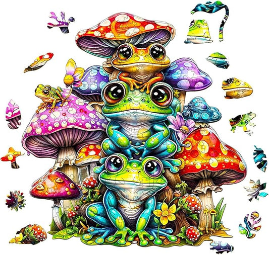 Wooden Puzzles for Adults, 260 Pieces Wooden Jigsaw Puzzle, Perfect for Family Game Nights, Unique Shape Best Gift 13.3 * 12.8in, Large