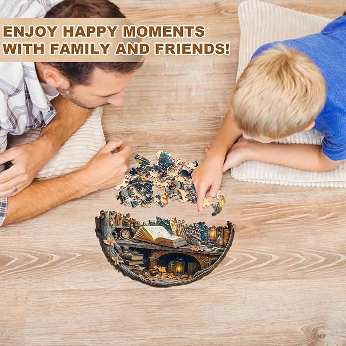 WOODBESTS Wooden Puzzles for Adults - Moonlit Owl Wooden Jigsaw Puzzle, Unique Animal Wood Puzzles Adult,Xmas Puzzle Gifts for Puzzles Lovers(100 Pcs, S, 8.5"x8.5")