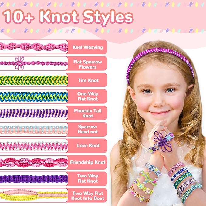 LQELAE 189 PCS Friendship Bracelet Kit for Girls, Arts and Crafts for Kids Ages 8-12, Birthday Gifts for 8 9 10 1112 Years Old, Jewelry Making Kit for Girls 8-12, Christmas Gifts for 8-12