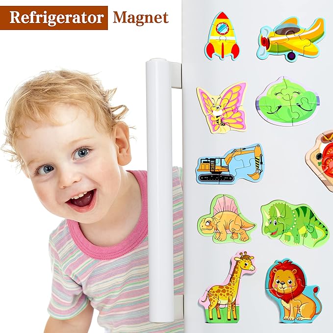Magnetic Puzzles for Kids Ages 1-3, Travel Toddler Puzzles Ages 2-4 Year, Insect Activities Toy for Boys & Girls 3-5 yo - Learning Magnet Gift for Road Trip