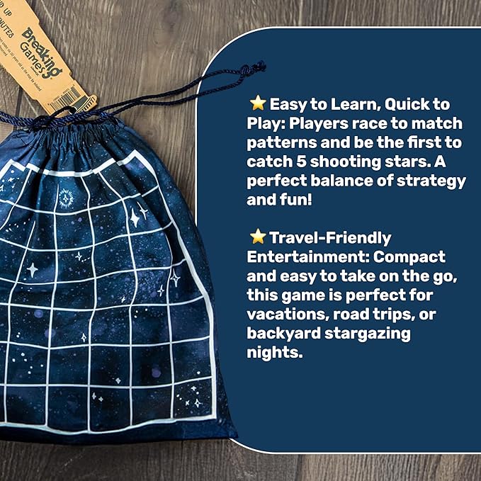 Breaking Games The Stars Align – Constellation Strategy Game for Kids Ages 6+ – 2-4 Player Board Game with Shooting Star Challenge – Travel-Friendly Award-Winning Family Game