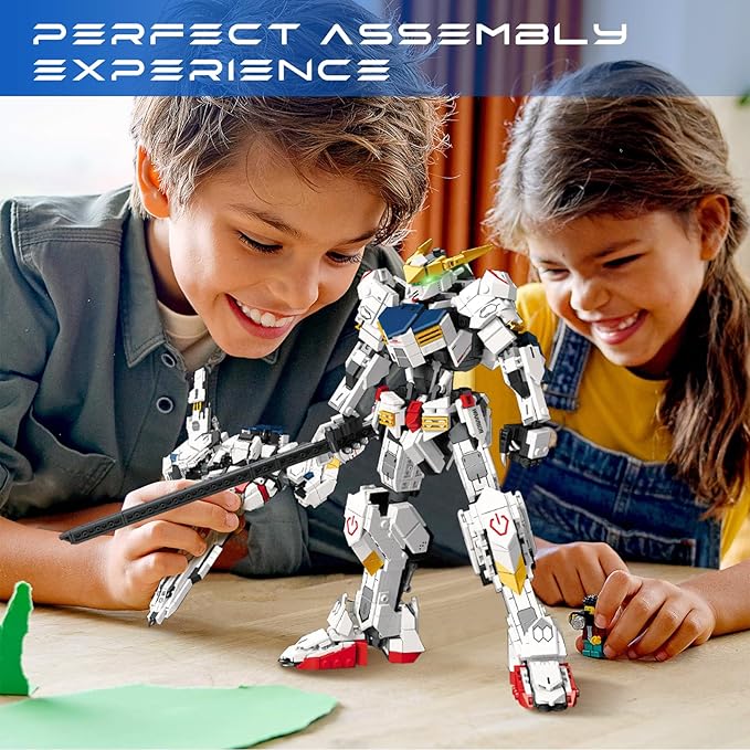 Velance Mech Robot Transforming Building Blocks Set, Warrior City Mech & Fighter Jet Building Toy Kit, Mecha Robot Building Block Model for Kids & Adults, Birthday, Valentine's Day Gift(952 Pcs)