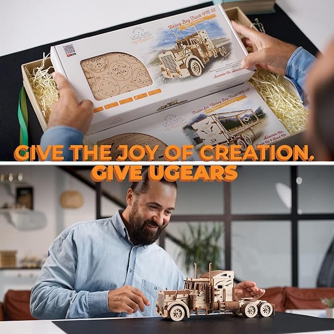 Ugears 70056 Heavy Boy Truck VM-03 Model Plywood DIY Model – Ecological Wooden Model
