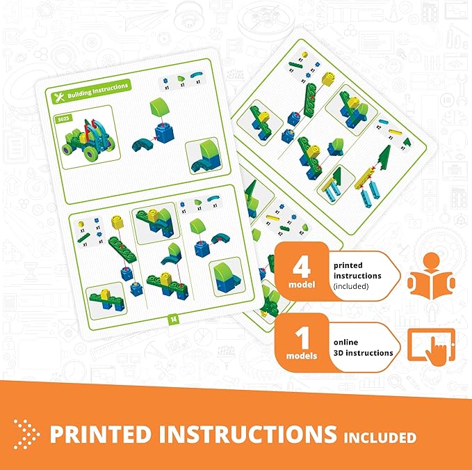 Engino STEAM Labs, Learning About Vehicles, STEAM Kit for Ages 3+, Building Blocks, STEM Kit for Girls & Boys, Learning & Education Toys, Kindergarden Toys (5 Models)