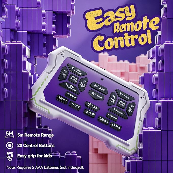 Ruko 6088 RC Robot Toys for Kids, Smart Gesture Sensing Interactive, Singing Dancing Rechargeable Programmable, Gifts for Girls & Boys 3 4 5 6 Years Old, Pink