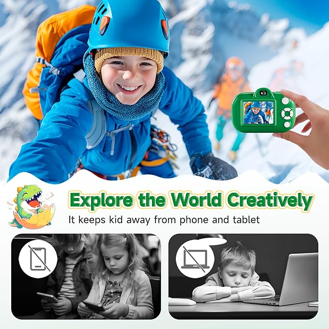 Kids Camera Digital Camera for Boys Age 3-8, 1080P Toddler Camera for Kids with 32GB SD Card, Toddler Boys Toys Age 6-8, Boy Toys for Ages 5-7
