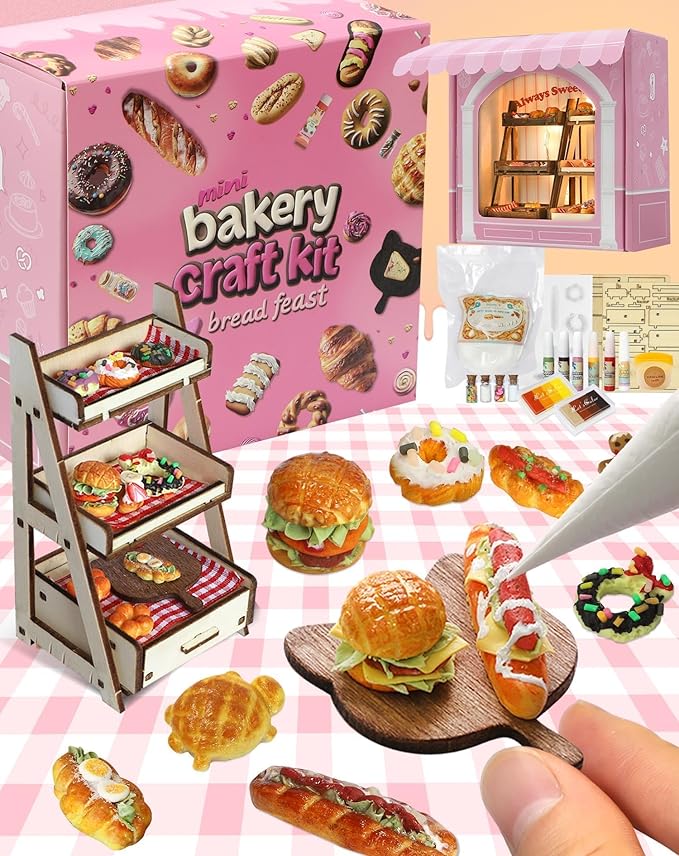 iLAND Air Dry Clay Crafts for Girls 8-12 Cute Arts and Crafts for Kids Fun Kid Activities on Lovely Modeling Clay Kit DIY Crafting for Teens Birthday Gifts for Girls 10-12 13 Christmas Gifts Creative